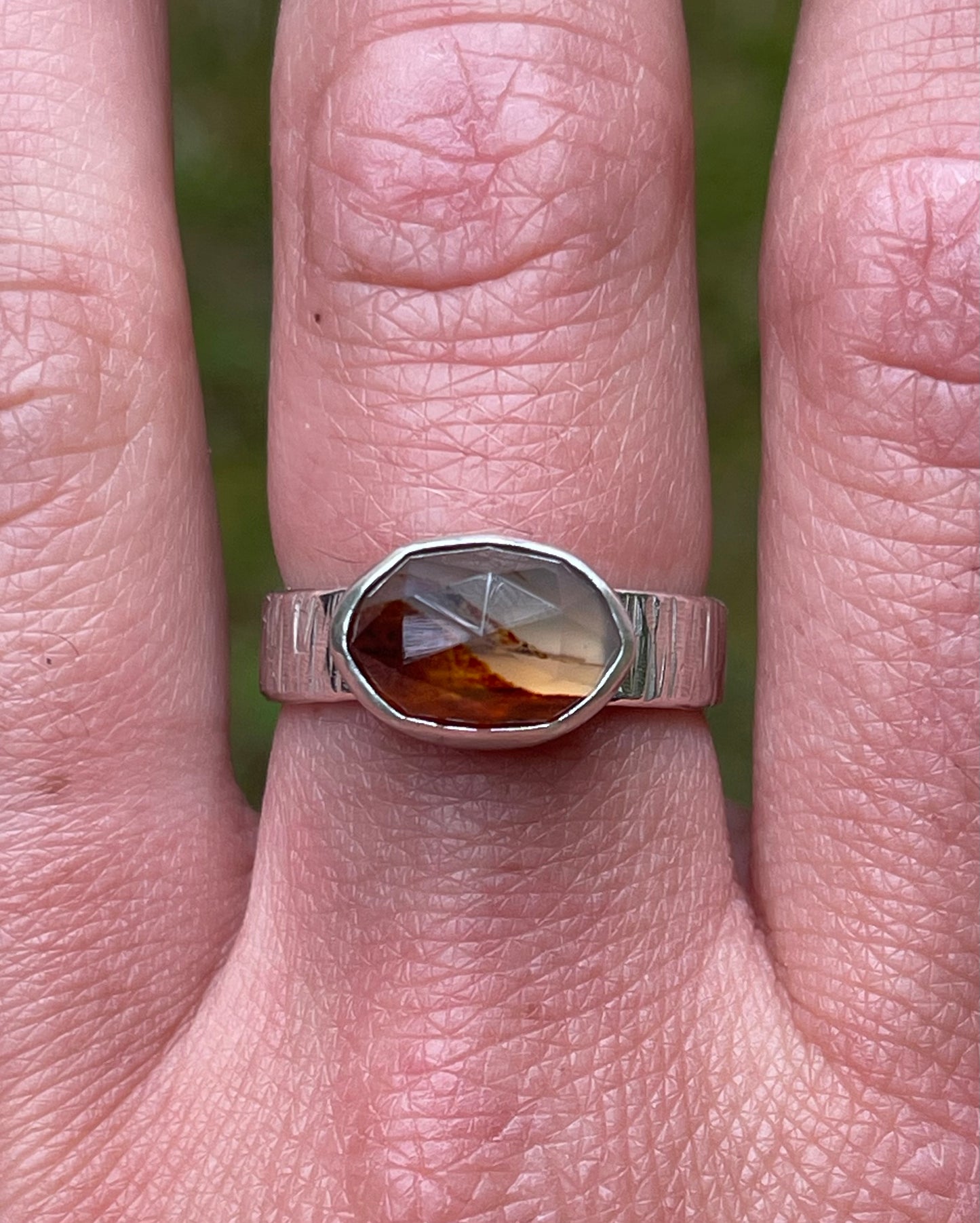 Riverstone Montana Agate Ring {size 8}