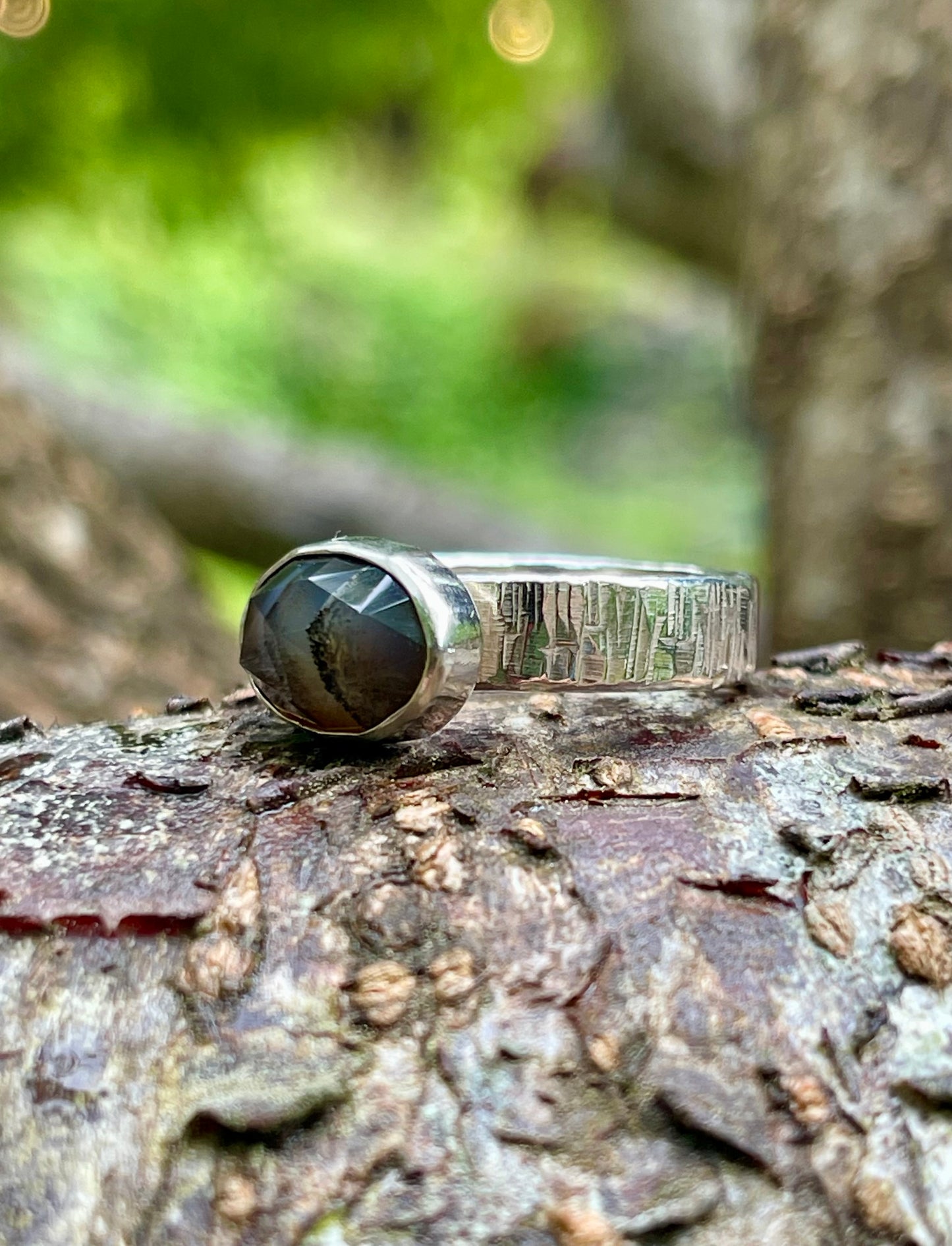 Riverstone Montana Agate Ring {size 7.5}
